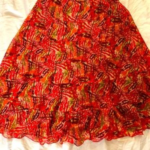 Ruby Rd. Woman 22W colorful SKIRT flows wavy perfect condition elastic waist